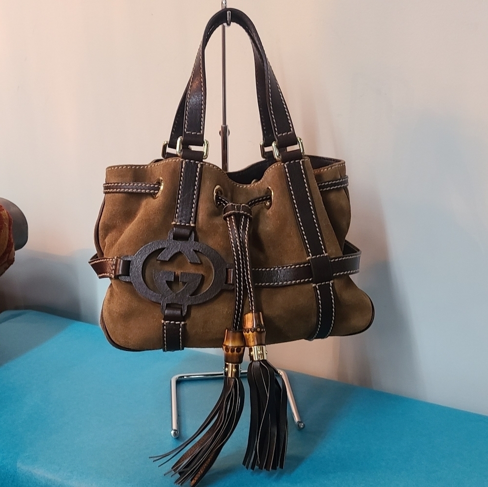 Gucci Suede Handbag